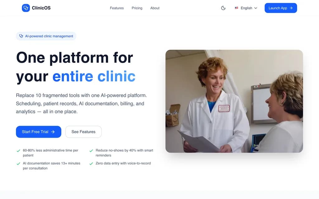 clinic-os home page