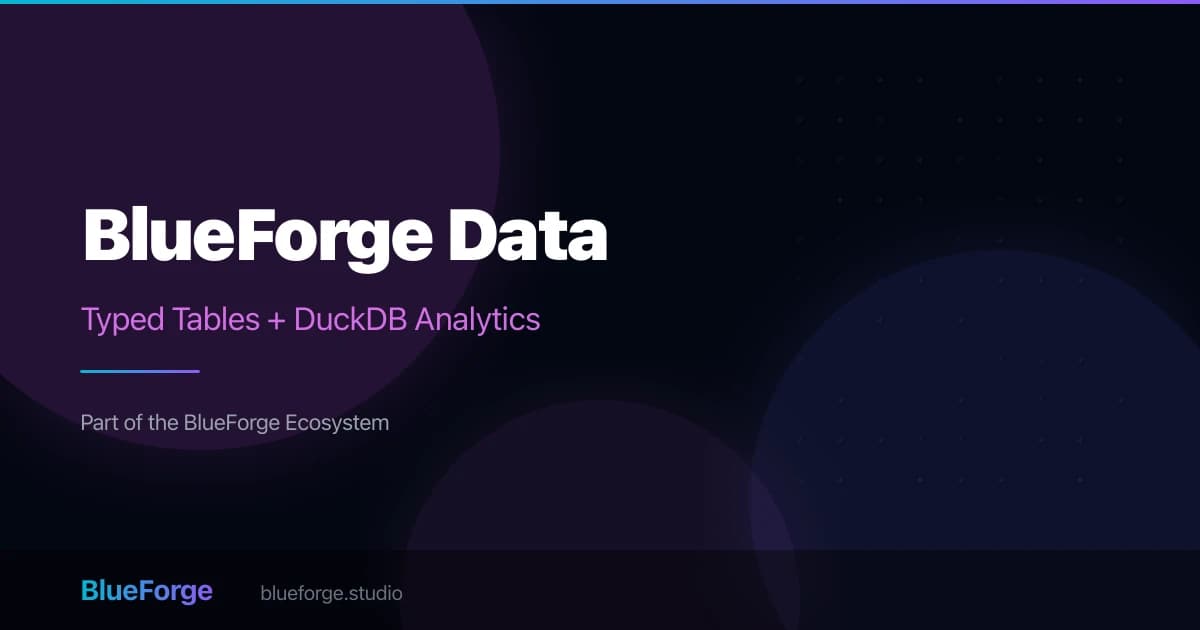 BlueForge Data preview