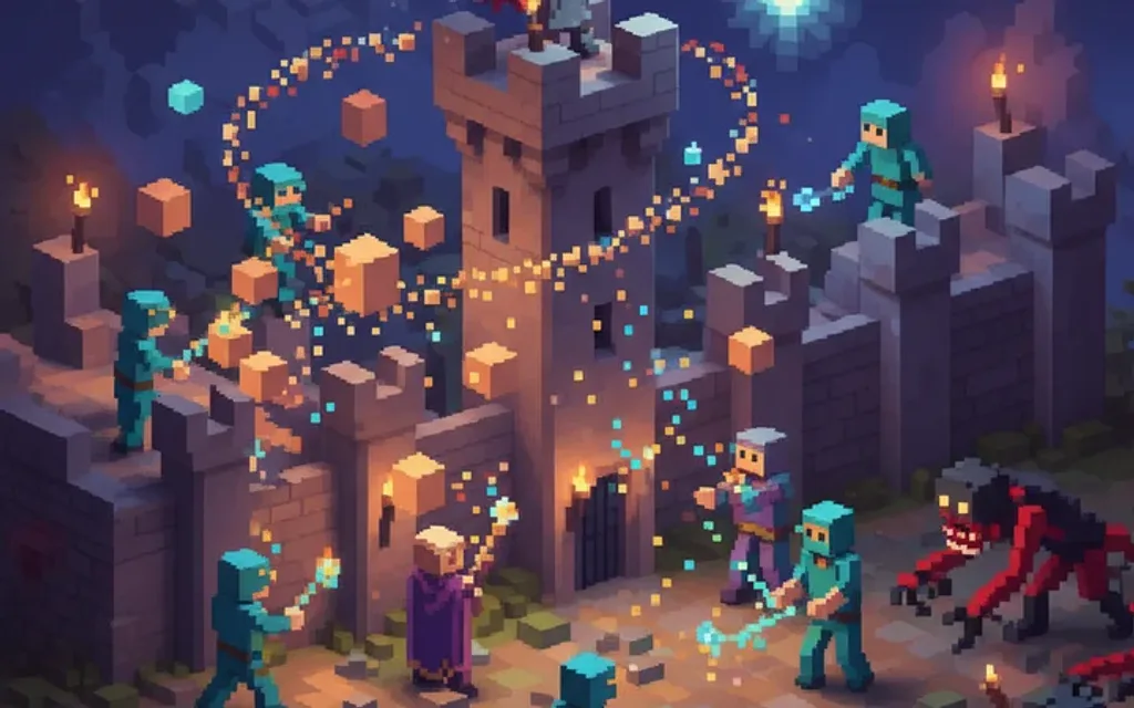 Several players exploring the same world
