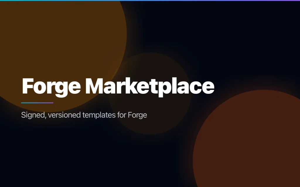 Forge Marketplace preview