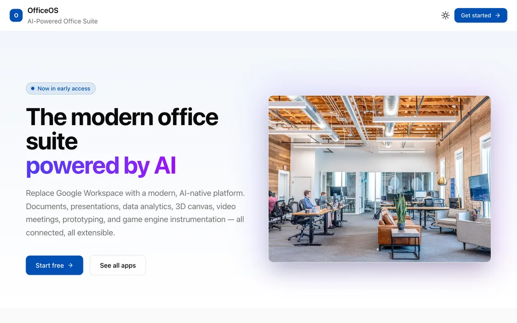 Office Platform home page