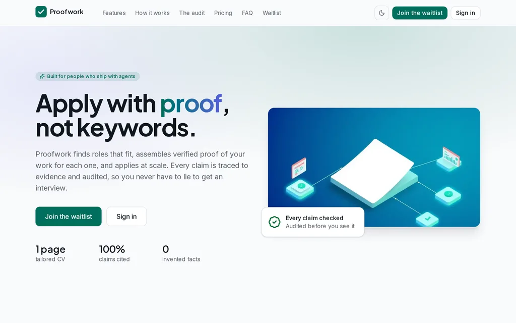 Proofwork screenshot 1