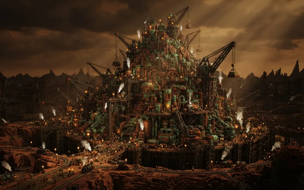 A mound of corroded machinery