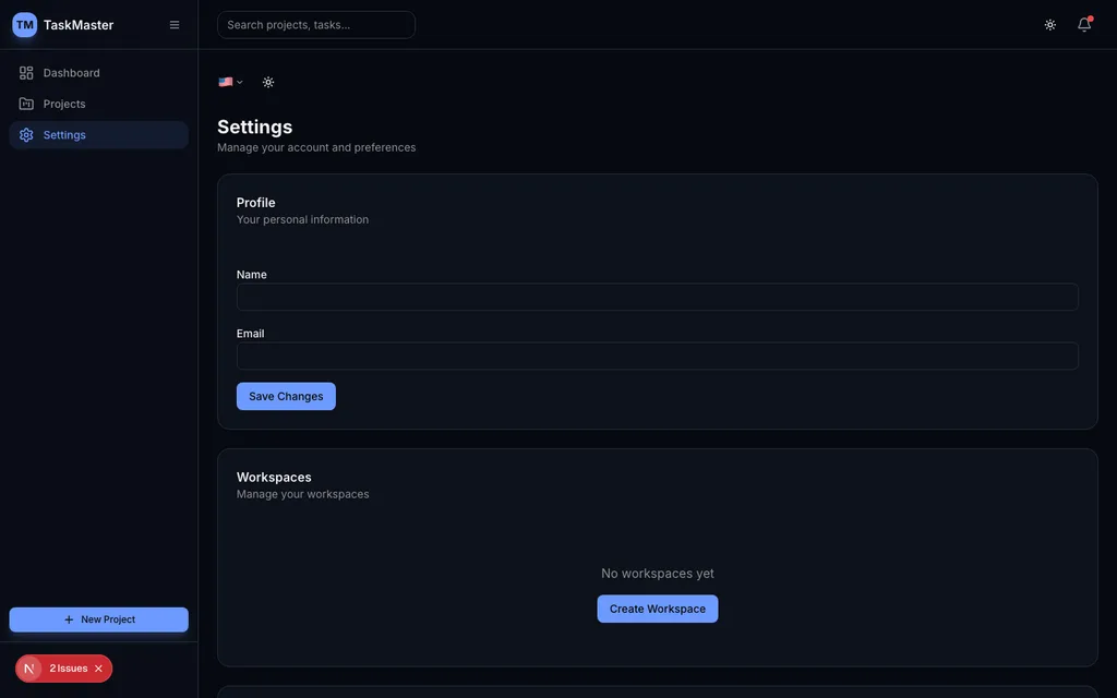 Workspace settings
