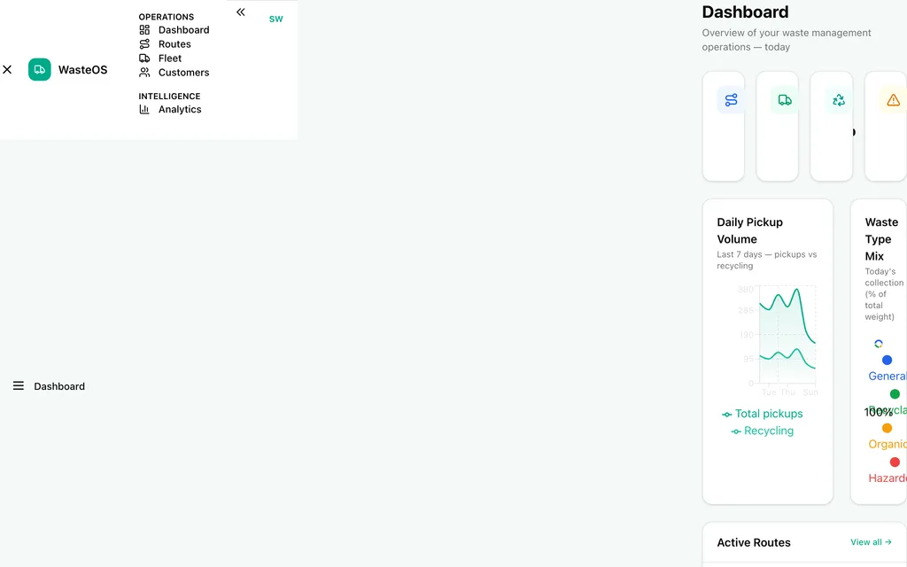 WasteOS home page