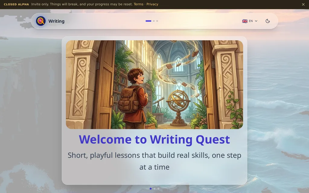 Writing Quest screenshot